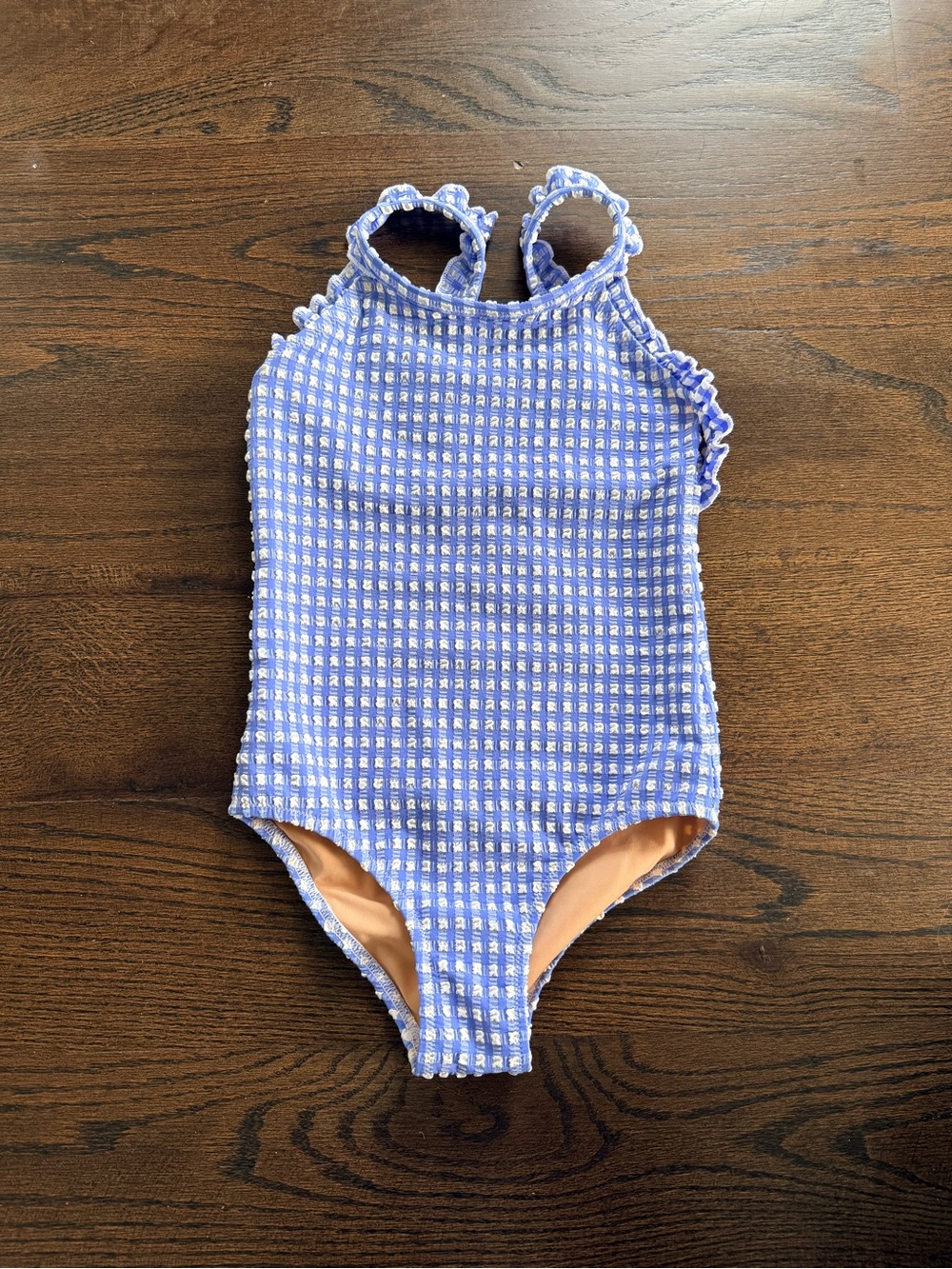 NWT J. Crew Crewcuts Girls Gingham One-Piece Swimsuit size 4-5